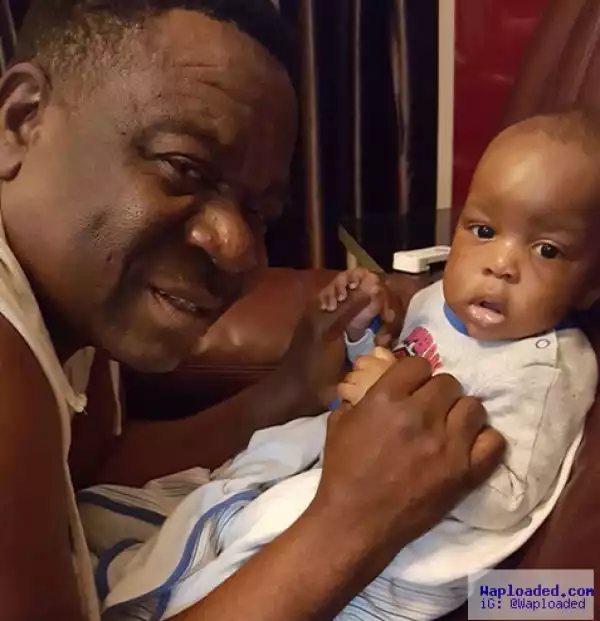 Mr Ibu shares cute photo with his young son..